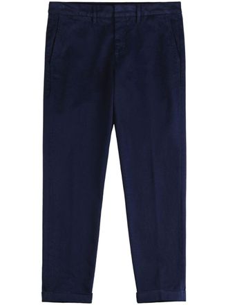 Fay straight-leg gabardine trousers - Blue
