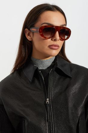 Celine Triomphe Stamp Sunglasses, Unisex, Orange