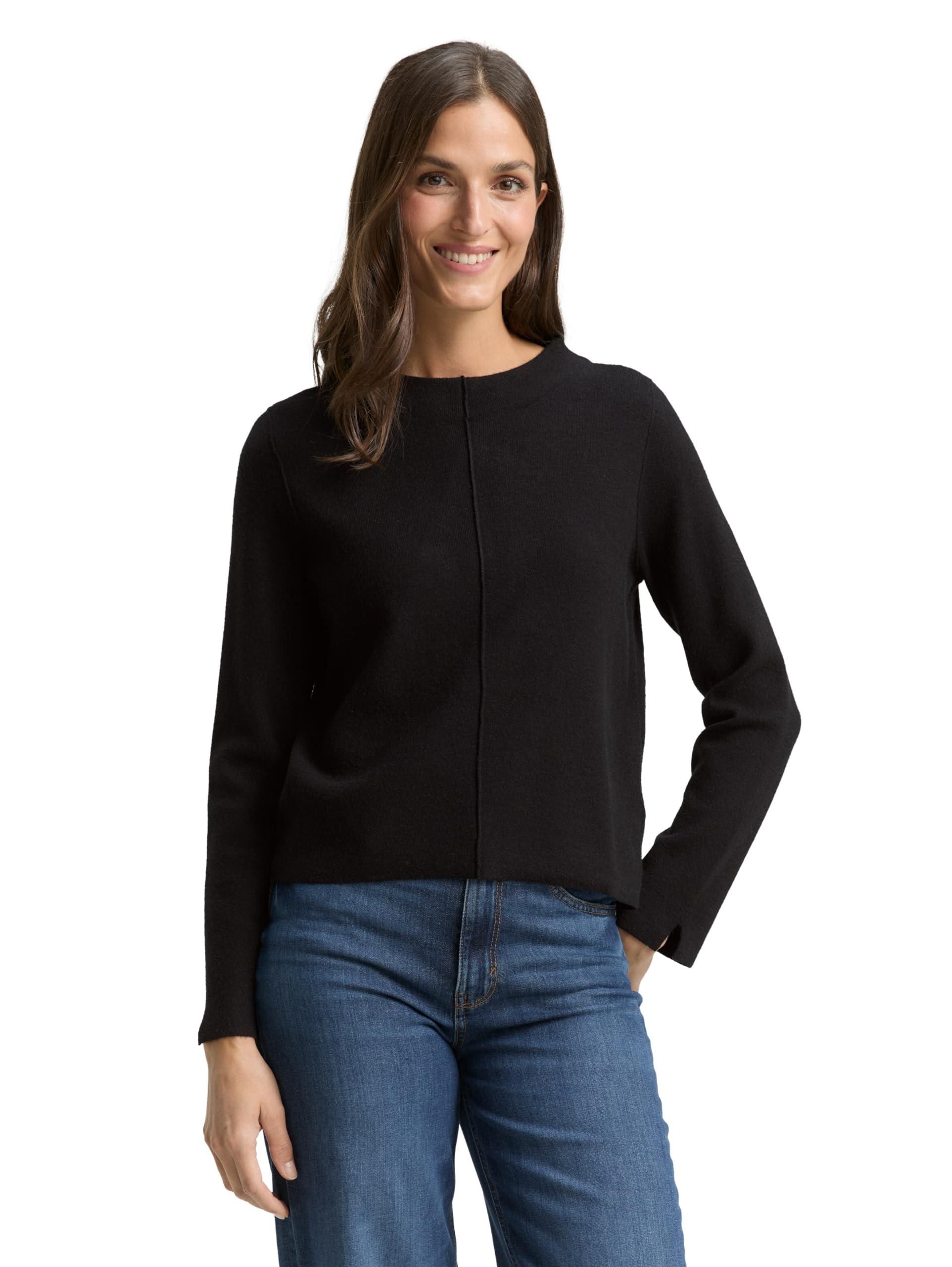 Pullover Donna Tom Tailor, Maglione A Maniche Lunghe Casual, Materiale Sostenibile, Taglie Dalla XS Alla 3XL - 5