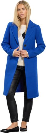 M&Co Petites Petite Blue Single Breasted Formal Coat - Womens