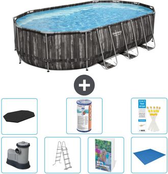 Bestway Piscina Bestway Power Steel Oval - 610x366x122 Cm - 8-piezas S594