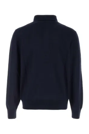 HUGO BOSS Virgin Wool Polo - Navy