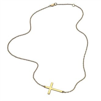 Jennifer Zeuner Womens Theresa Cross Necklace In Gold