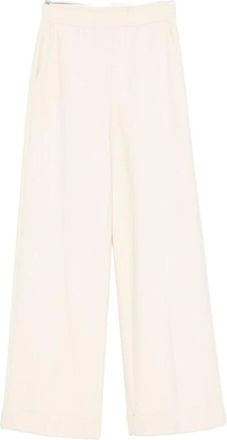 Semicouture Buddy Wool Trousers - Trousers - Mujer - Blanco - XS