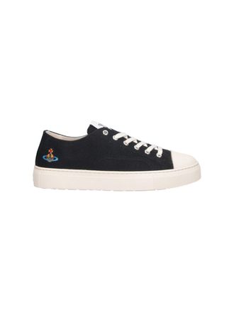 Vivienne Westwood Black Plimsoll Cotton Low-Top Sneakers