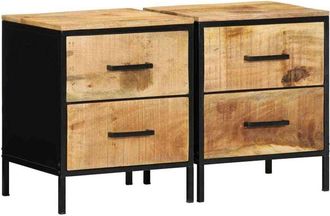 vidaXL Vidaxl - Armario De Noche Con Caj&oacute;n Marr&oacute;n Y Negro 40 X 35 X 50 Cm