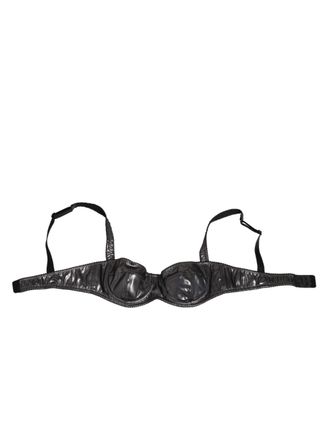 Dolce & Gabbana Womens Black Acetate Stretch Balconette Bra Underwear Nylon Elastane Clothing