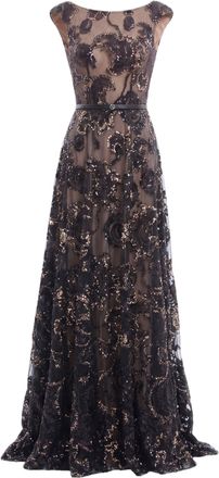 Saiid Kobeisy Embroidered Tulle Long Dress