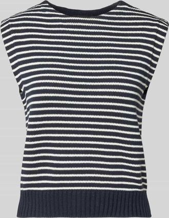 Max Mara Regular Fit Pullunder mit Allover-Muster Modell JANDA in Marine, Gr&ouml;&szlig;e XL