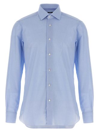 Barba Honeycomb Cotton Shirt