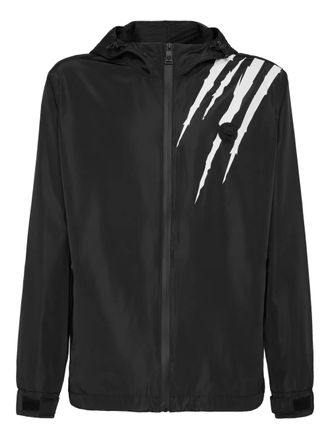 Plein Sport scratch nylon jacket - men - Fabric - XXXXL - Black