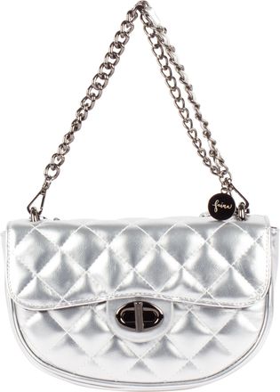 Faina Schoudertas in metallic look Dames zilver