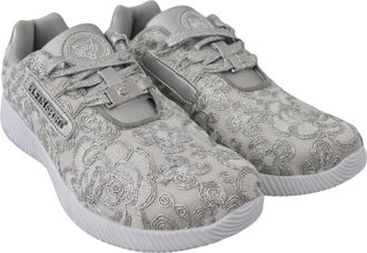 Plein Sport Silver Polyester Runner Joice Sneakers Womens Shoes