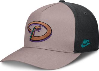 Nike Arizona Diamondbacks Cooperstown Rise Nike Mens MLB A-Frame Adjustable Hat in Brown | NB1A0KJ7DIA-LCD