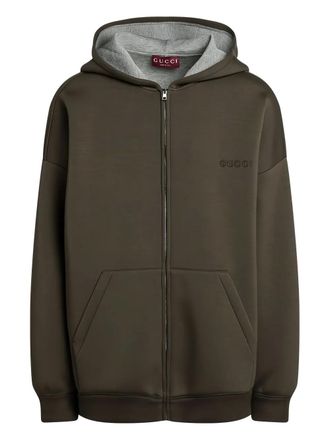 Gucci Hoodie met rits - Groen