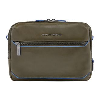 Piquadro iPad mini Crossbody Tas met AirPods Vak - Heren - Tassen - Groen - Maat: ONE Size Leer