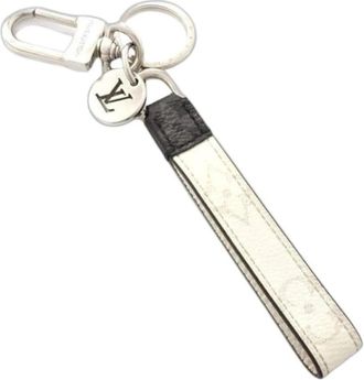 Louis Vuitton Pre-owned Accessories, male, White, Size: ONE SIZE Pre-owned Canvas Key-holder