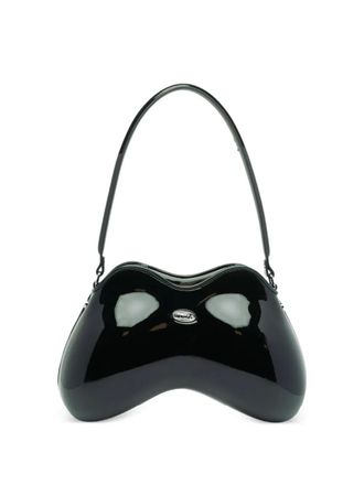 Diesel medium Double-D curved shoulder bag - women - Polyurethane - One Size - Black