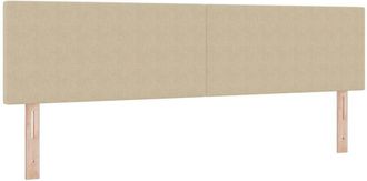 vidaXL Headboard Height Adjustable Light green grey 180 cm Rib fabric Vidaxl