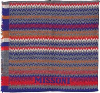 Missoni Blue Wool Womens Scarf
