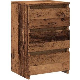 vidaXL Vidaxl - Mesita De Noche Madera De Ingenier&iacute;a Envejecida 40x35x62,5 Cm