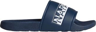 Napapijri Blauwe Polyurethaan Slippers - Heren - Sandalen - Blauw - 42 EU - Katoen - Schoenen