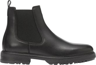 Marc O'Polo Stijlvolle zwarte leren Chelsea boots - Heren - Chelseaboots - Zwart - 42 EU - Leer - Schoenen