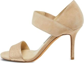 Jimmy Choo London Tesoro suede strap sandals - Neutrals