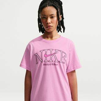 Nike Womens Nike Sportswear Classic Oversized T-Shirt in Pink | IM6396-621