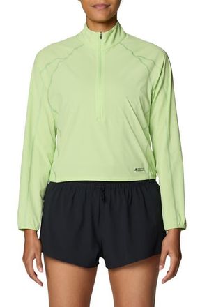 Mountain Hardwear Sunshield Half-Zip UPF 50+ Jacket in Frozen In Lime at Nordstrom, Size X-Small