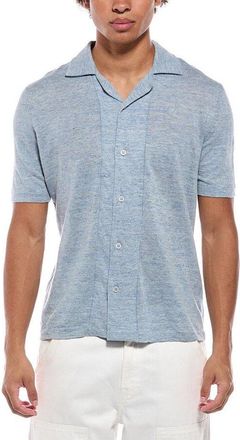Brunello Cucinelli Mens Celeste Linen Cotton Sweater, Size 48