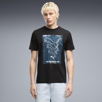 Puma T-shirt Graphics Box da uomo, Accessori, Nero, XXL