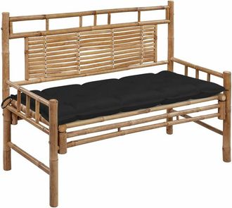 vidaXL Banco De Jard&iacute;n Con Coj&iacute;n Bamb&uacute; 120 Cm Vidaxl