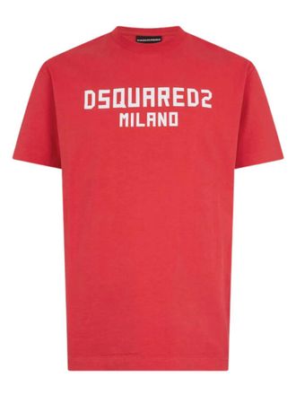 Dsquared2 Red Crewneck Logo T-Shirt