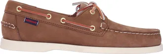 Sebago Brown Portland Nubuck Leather Moccasins