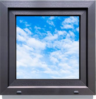 OEM Ventana Est&aacute;ndar De Pvc Color Antracita, Abatible, 70x70, 700x700, Doble Acristalamiento, Nueva, Abatible