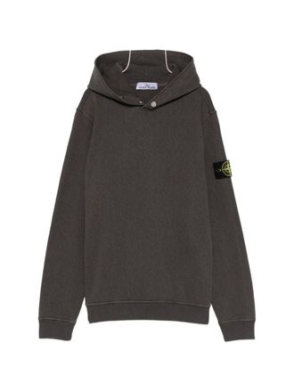Stone Island Logo Cotton Hoodie