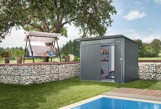BIOHORT Caseta Metalica Biohort Jardin Avantgarde Eco A1 Color Gris Cuarzo