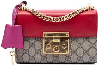 Gucci Pre-owned Vintage Canvas Crossbody Bag - Dames - Vintage Schoudertas - Beige - ONE Size - Leer - Vintage
