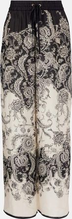 Zimmermann Pantaloni Rhiannon in seta paisley a gamba larga