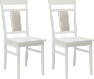 vidaXL Silla De Comedor 2 Pcs Madera De Caucho S&oacute;lido Vidaxl