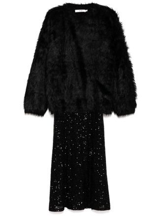 B+ab Jurk set met pailletten - Zwart