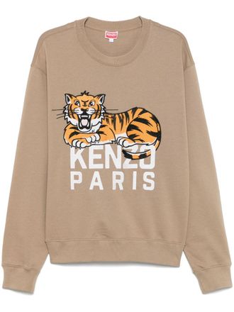 Kenzo Happy Tiger Cotton Sweatshirt-Uomo