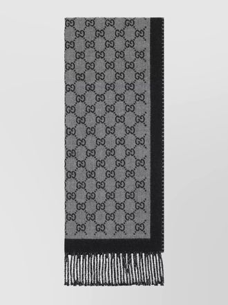 Gucci wool gg jacquard scarf