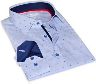 Levinas Contemporary Fit Stitch Dot Cotton Dress Shirt in Light Blue at Nordstrom Rack, Size Xxx-Large