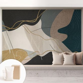 Tulup Carta Da Parati Con Design Moderno - Con Motivi Moderni - Fotomurali In Tnt Soggiorno Camera De Letto Sala Ufficio Forme Astratte 208x146 Cm