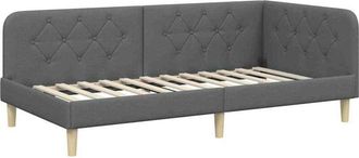 vidaXL Estructura De Cama En Esquina Gris Oscuro 100 X 200 Cm Tela Vidaxl