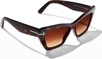 Tom Ford Wyatt Plastic Cat-Eye Sunglasses