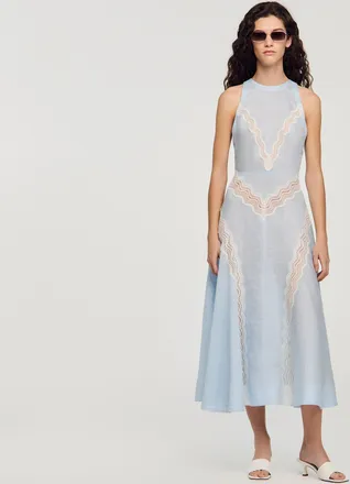 Sandro Maxi dress with lace details