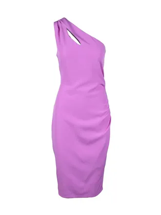 Access Fashion Purple One-Shoulder Recycled Polyester Day Dress